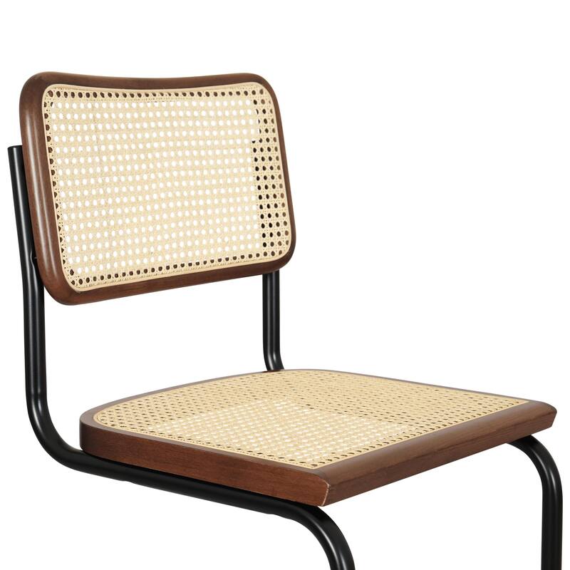 Breuer Chair Company Marcel Breuer Cesca Cane Cantilever Side Chair w/ Black Steel Frame (Various Wood & Cane Colors)