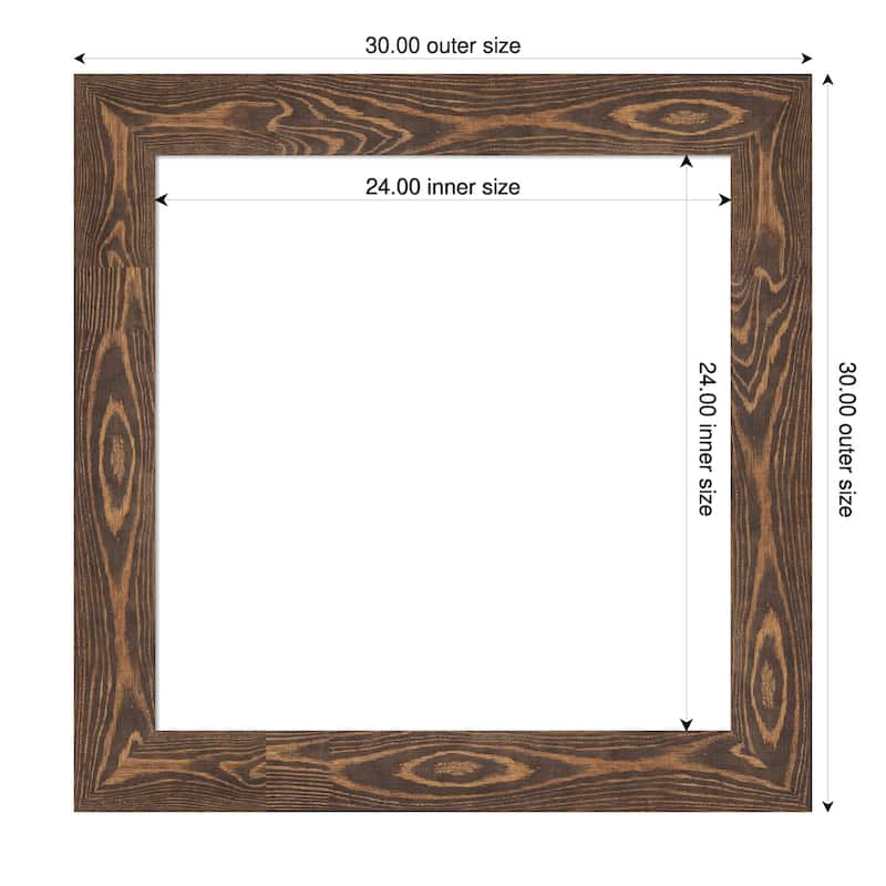 Amanti Art Bridge Black Framed Dry Erase Magnetic Board - 30 x 30 in - Bridge Brown