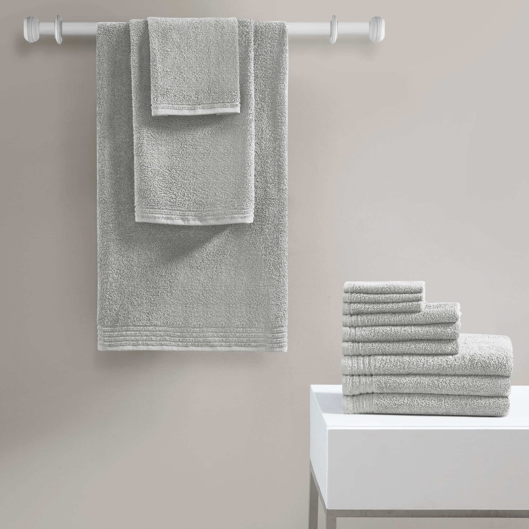 Charisma New Bath Sheet Bundle Set | 2 Luxury Bath Sheets 35 WX 70 L  (White)