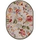 preview thumbnail 86 of 156, SAFAVIEH Handmade Chelsea Nataly French Country Floral Wool Rug 4'6" x 6'6" Oval - Sage - Oval