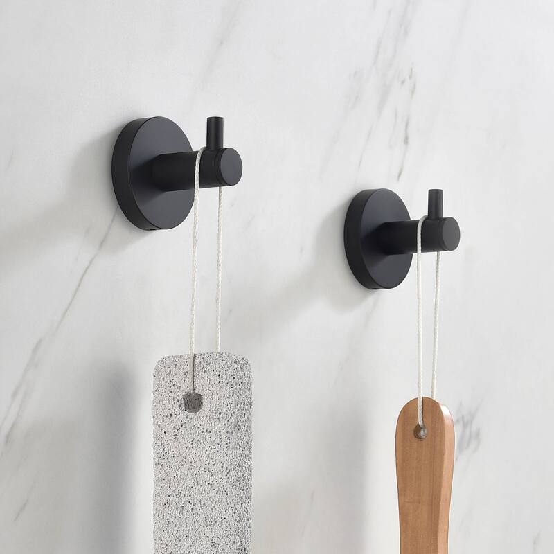 Circular Bathroom Towel & Robe Hook 2 Count