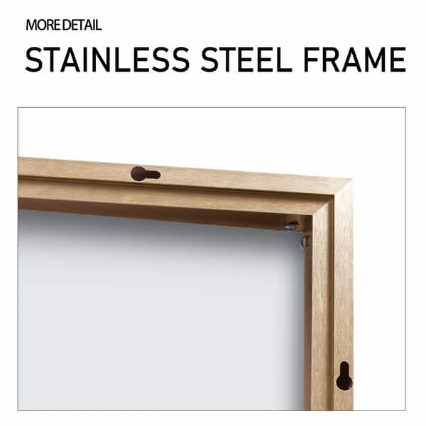 Shop Rectangular Wall Mounted Makeup Silver Mirror For Living Room