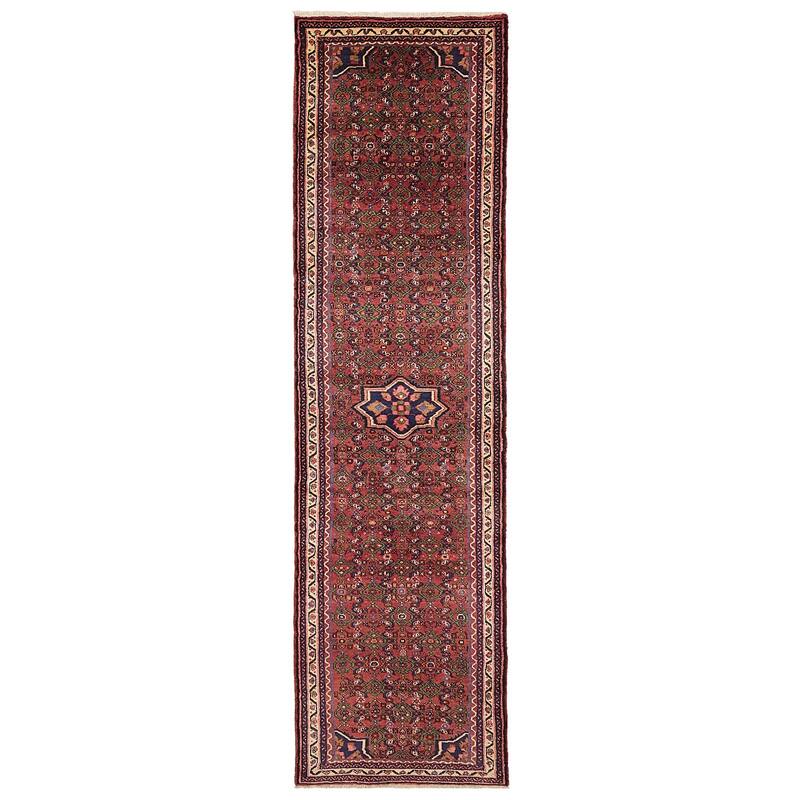 ECARPETGALLERY Hand-knotted Andelz Red Wool Rug - 2'9 x 10'4