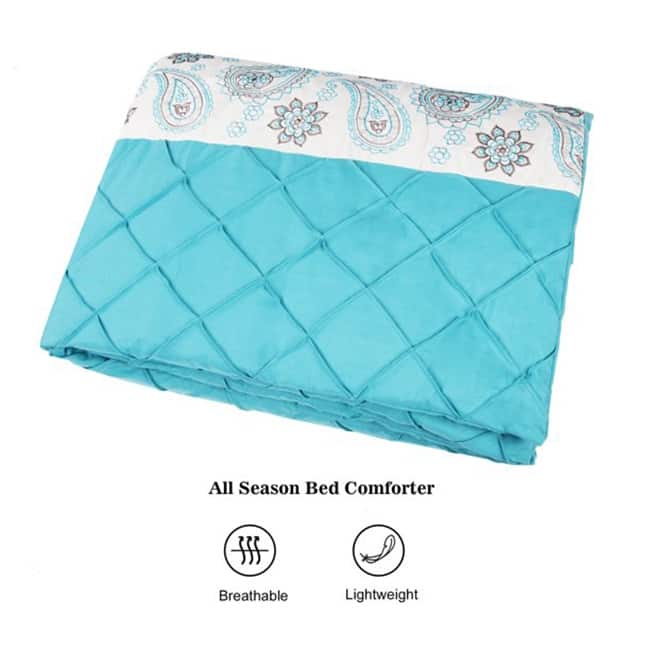 Shatex Bed In A Bag - 7 Piece Luxury Microfiber Striped Bedding Comforter Set - Oversized Bedroom Comforters