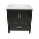 preview thumbnail 1 of 146, Nevado 37" Bathroom Vanity with Cultured Marble Vanity Top Sink in White with White Basin Brown - White