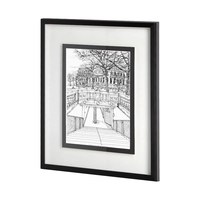 B&W City Scene VI Framed Art Print