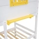 preview thumbnail 25 of 23, Playhouse-inspired Style Twin over Twin Bunk Bed with 2 Drawers, 1 Storage Box, 1 Shelf, Window and Roof-Gray