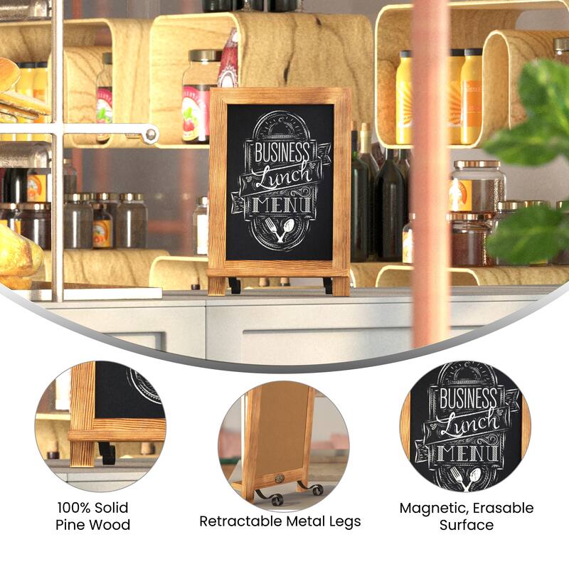 10 Pack Tabletop or Wall Mount Magnetic Chalkboards