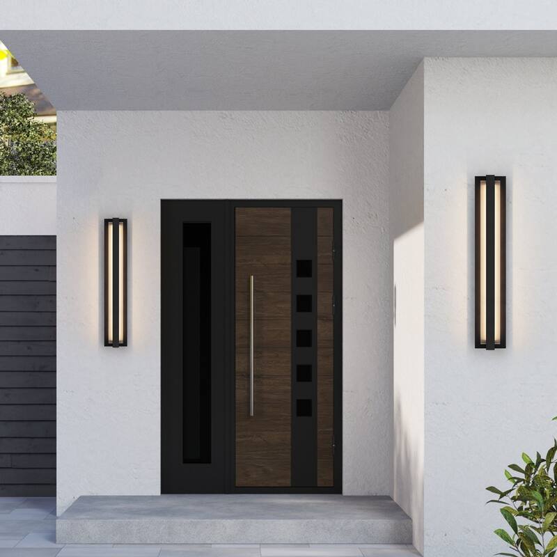 Modern Outdoor Wall Lights Exterior Lighting Fixtures With Glass Shade