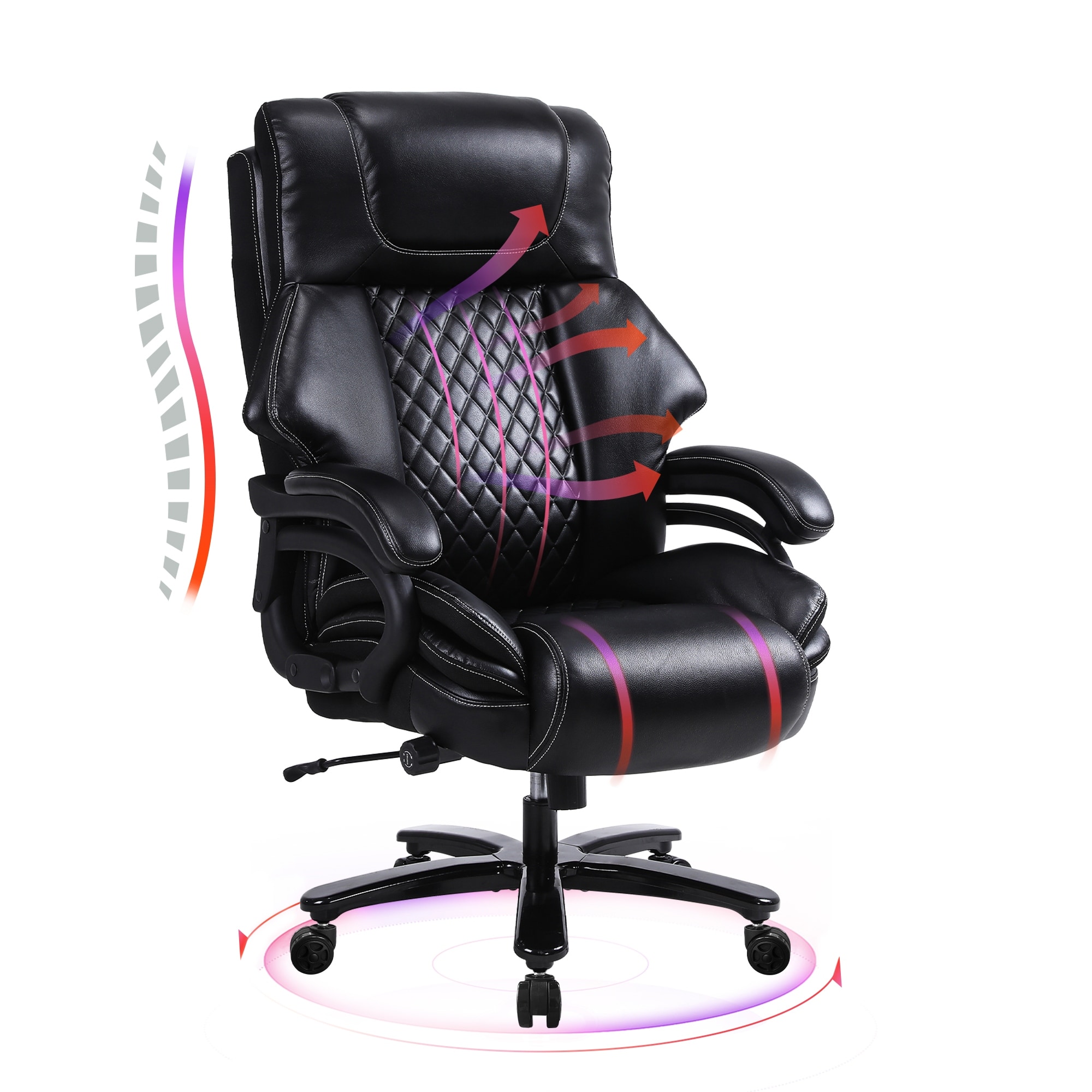 Hunter Duncan Big and Tall Office Chair 500Lbs for Heavy People