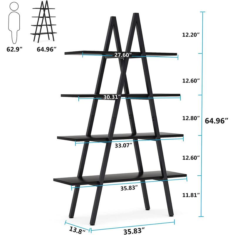 4 Tier A-frame Ladder Bookshelf Display Rack