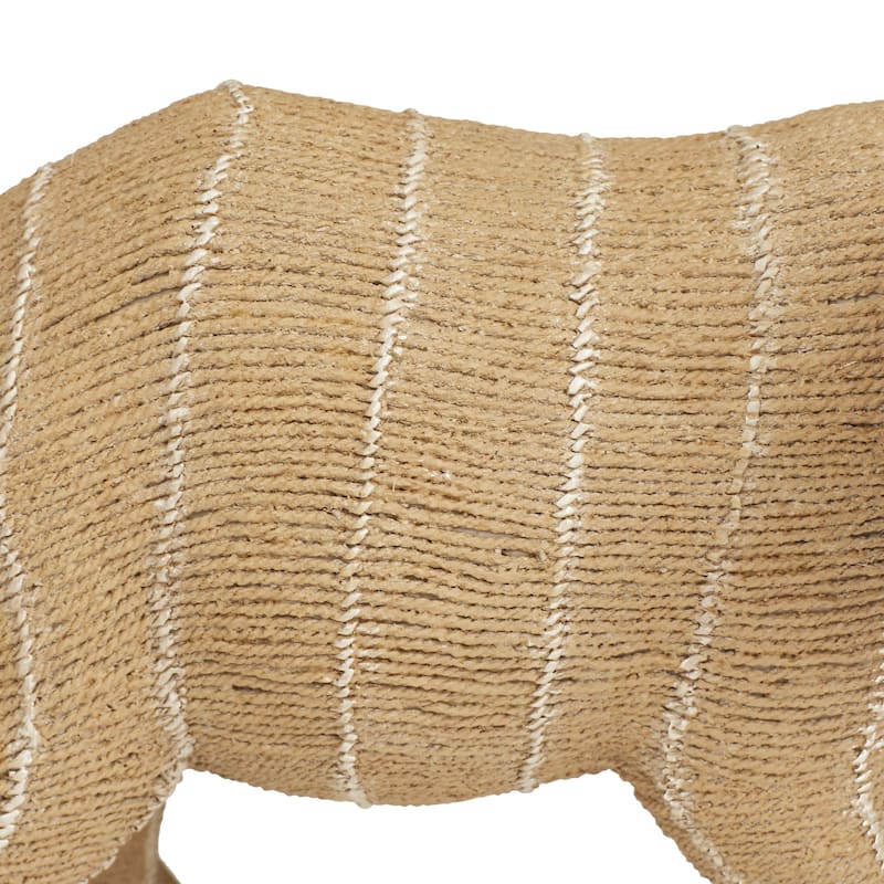 Polystone Elephant Decorative Sculpture - Beige - Roche River Decor
