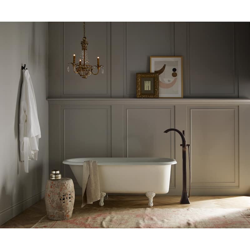 Moen Voss Floor Mounted Tub Filler with Riser and Built-In Diverter -
