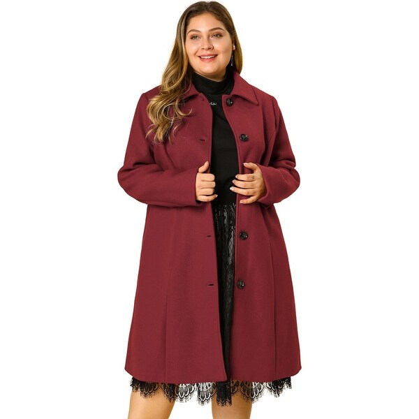 burgundy blazer womens plus size