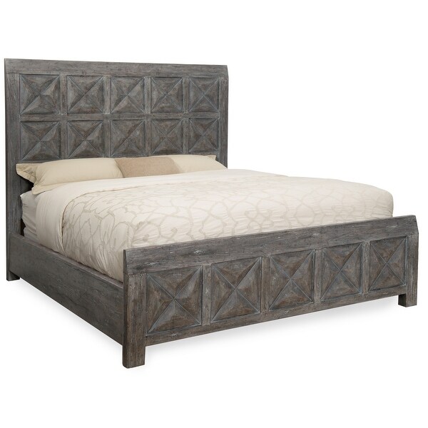 Hooker Furniture 5751-90260 California King Elm and Poplar Panel Bed Frame from the Beaumont Collection - Root Beer