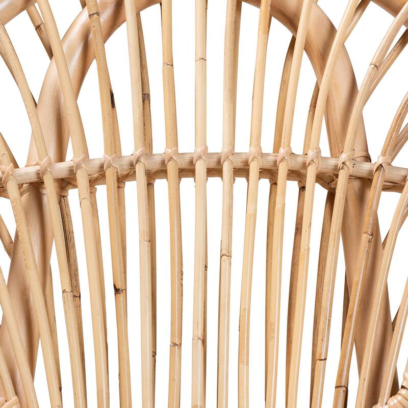 Iris Modern Bohemian Natural Brown Rattan Dining Chair