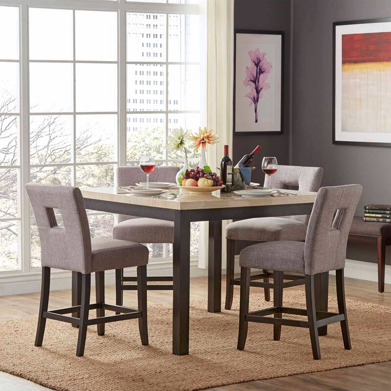 Mendoza Keyhole Counter Height Back Stool (Set of 2) by iNSPIRE Q Bold