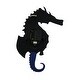 preview thumbnail 3 of 1, Allen Designs Salty Seahorse Blue Pendulum Wall Clock - 13 X 8.5 X 1.5 inches