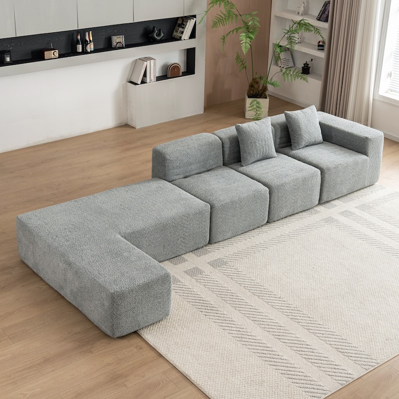 116.5" Versatile 4-Seater Sectional Sofa