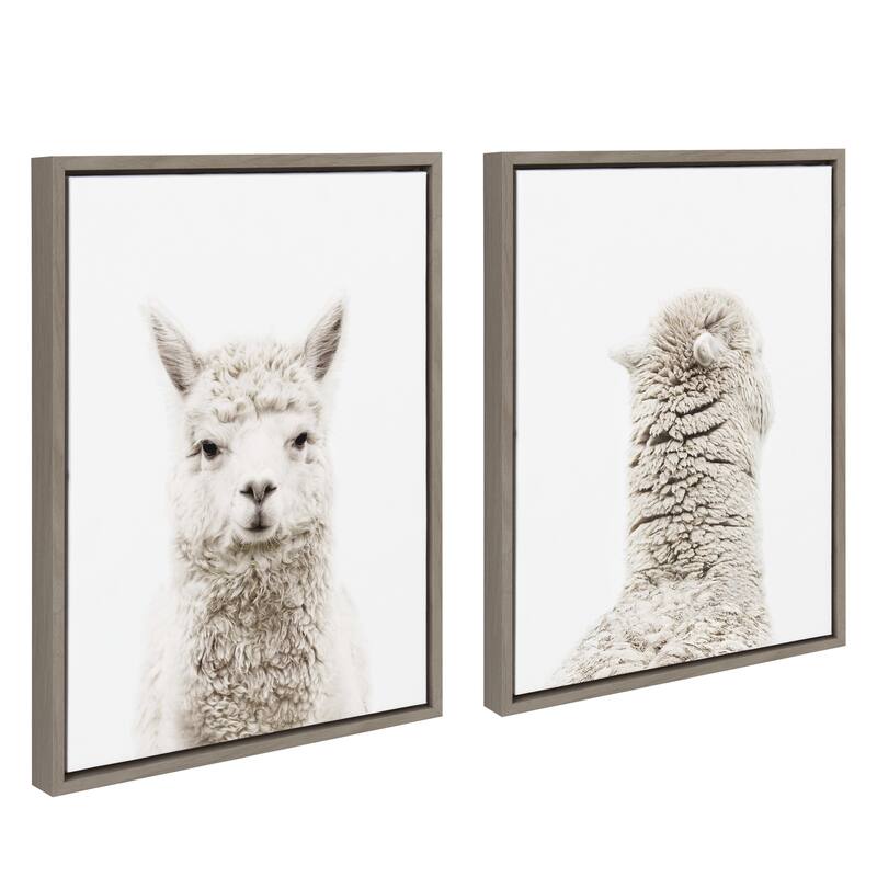 Kate and Laurel Sylvie Animal Front And Back Framed Canvas By Amy Peterson