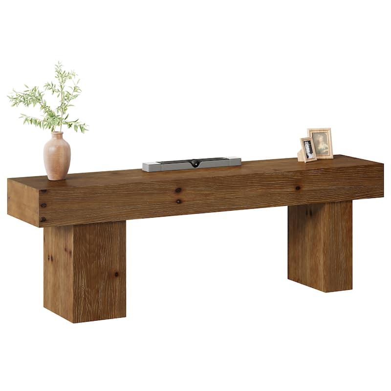 Solid Wood TV Stand for 55/60/65/75 Inch TVs, Entertainment Center Media Console Table for Living Room Bedroom