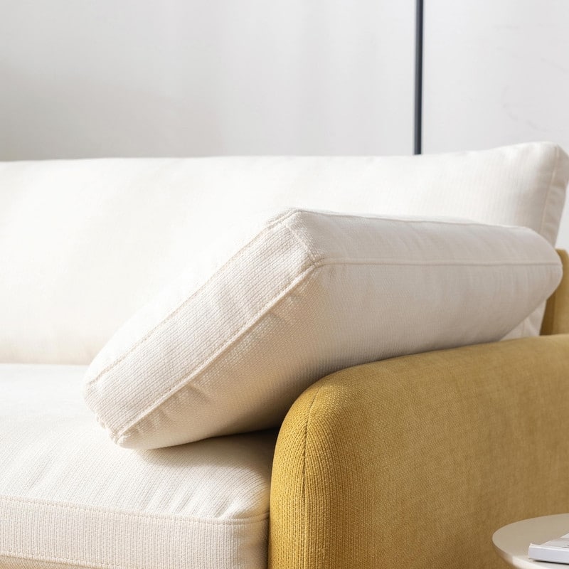 50" Oversized Chenille Accent Chair, Wide Deep Seat Upholstered Armchair with Pillows