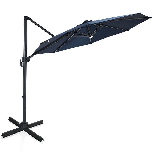 Shop Black Friday Deals On 10 Ft Patio Offset Cantilever Umbrella With Solar Lights Overstock 31843228