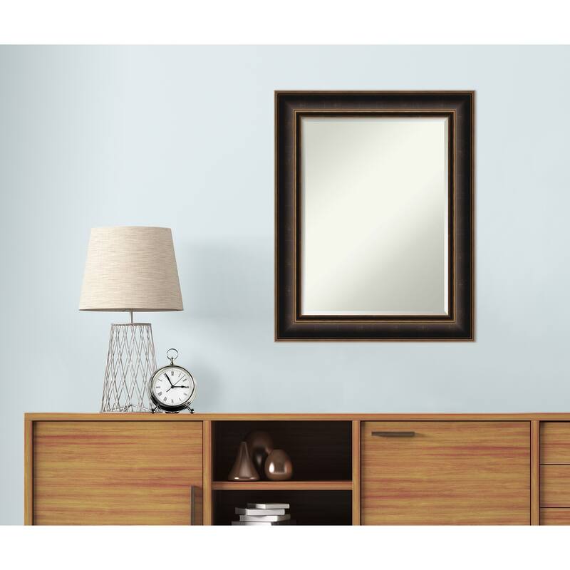 Villa Oil Rubbed Bronze Beveled Wood Framed Wall Mirror - Villa Oil Rubbed Bronze