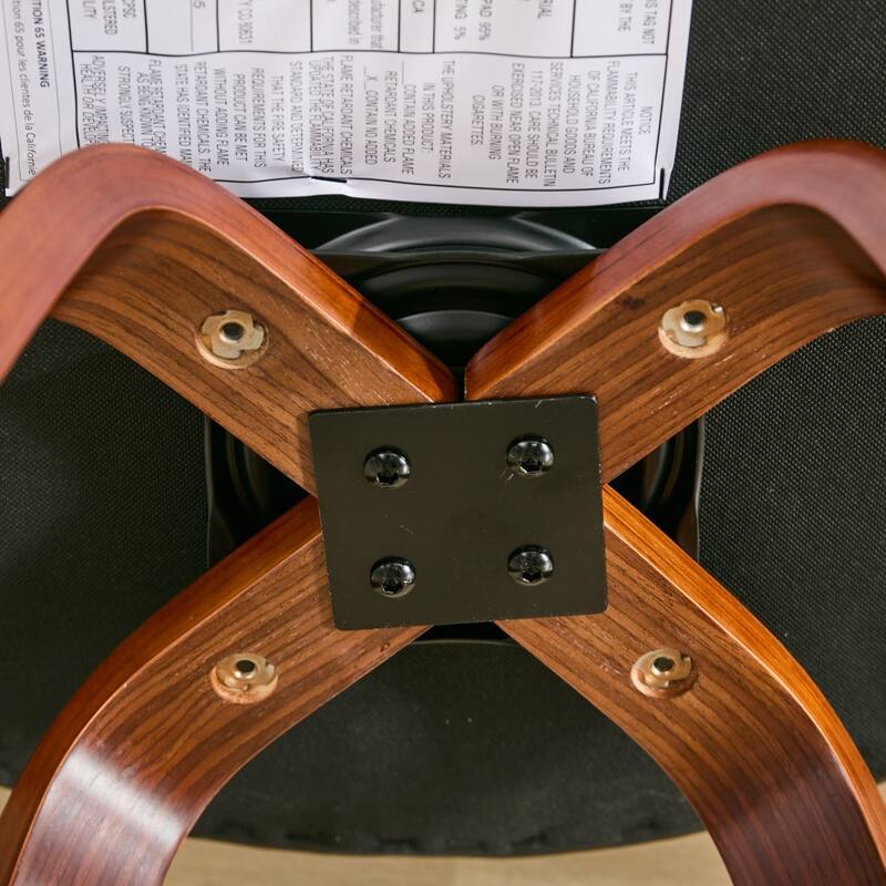 GDF Studio - Halden Mid-Century Swivel Wood Bar Stools with Soft Cushion Seat (Set of 2)