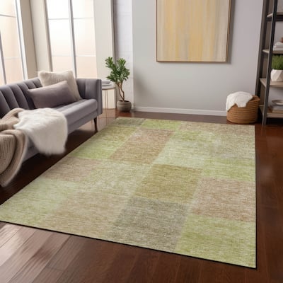 Machine Washable Indoor/ Outdoor Chantille Vintage Patchwork Rug