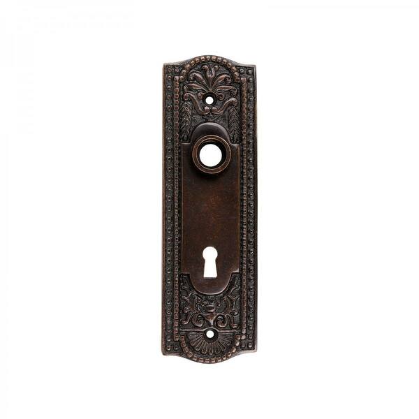 slide 1 of 4, Door Escutcheon Keyhole Cover Back Plate Oil Rubbed Bronze 7 1/4 L Renovators Supply
