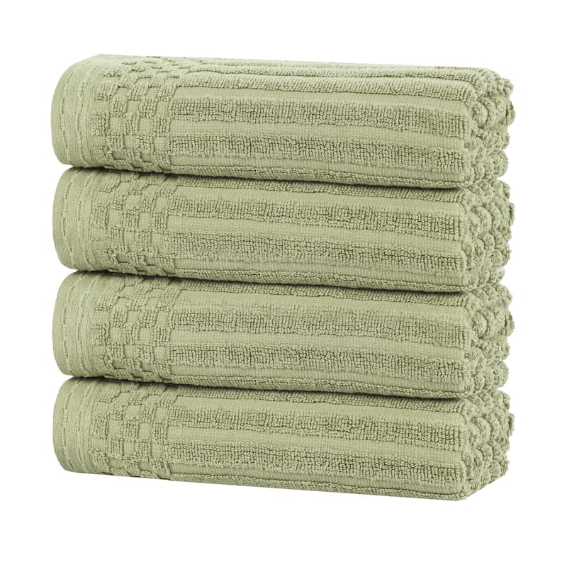 Superior Soho Ribbed Cotton Hand Towel Set of 4