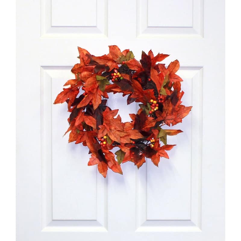 20" Maple Leaf and Berry Wreath