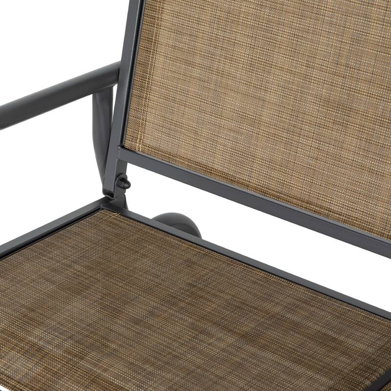 Outsunny 2-Person Outdoor Glider Bench, Patio Double Swing Rocking with Powder Coated Steel Frame for Backyard Garden Porch