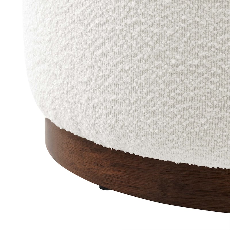 Tilden Large 23"/29"/38" Round Boucle Upholstered Ottoman