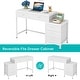 preview thumbnail 15 of 56, Computer Desk with 5 Drawers, Reversible Writing Desk with File Cabinet Printer Stand