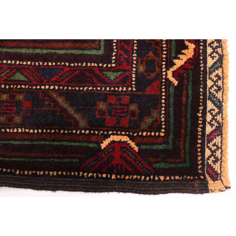 ECARPETGALLERY Hand-knotted Teimani Dark Navy Wool Rug - 3'8 x 6'1