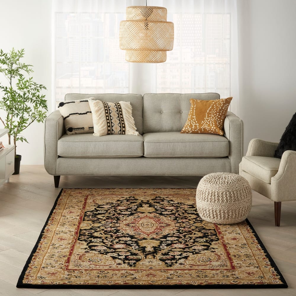 Nourison Hand-tufted Traditional Persian Wool Silk Area Rug