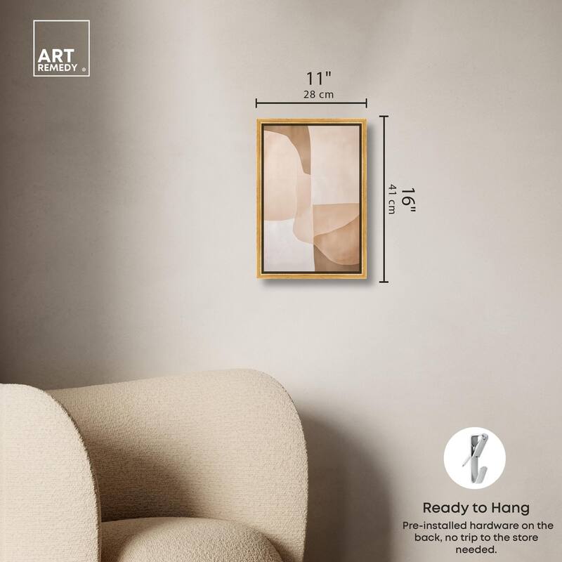Forms in Beige II Canvas by Art Remedy