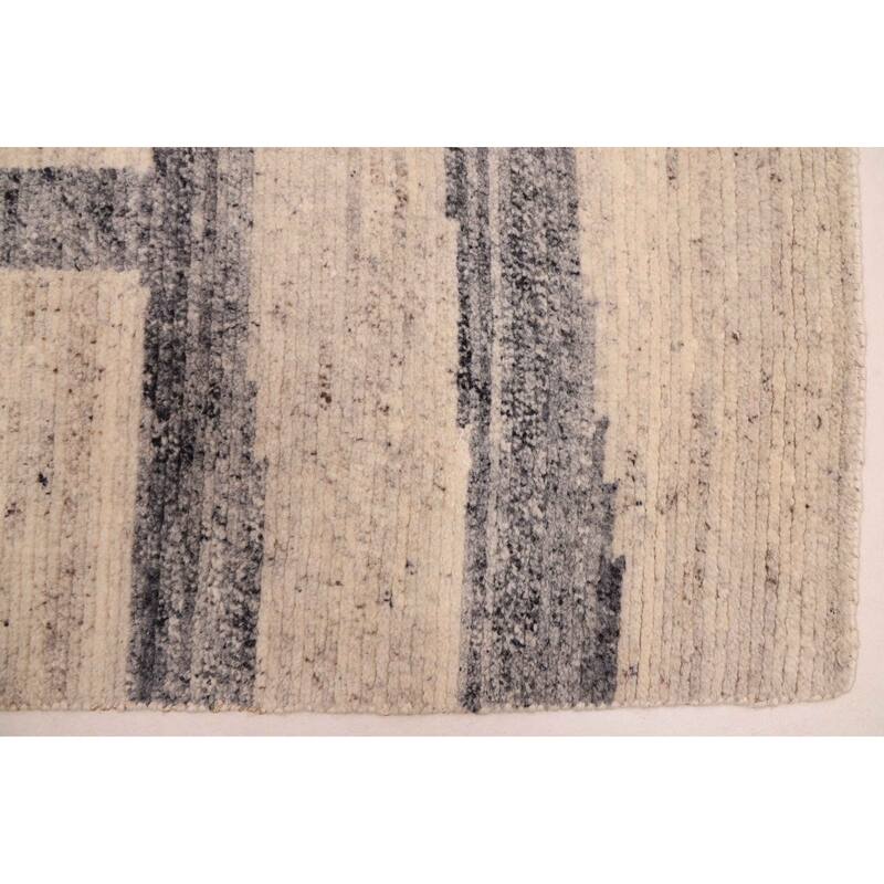 ECARPETGALLERY Hand-knotted Opulence Light Grey Wool Rug - 8'0 x 9'8