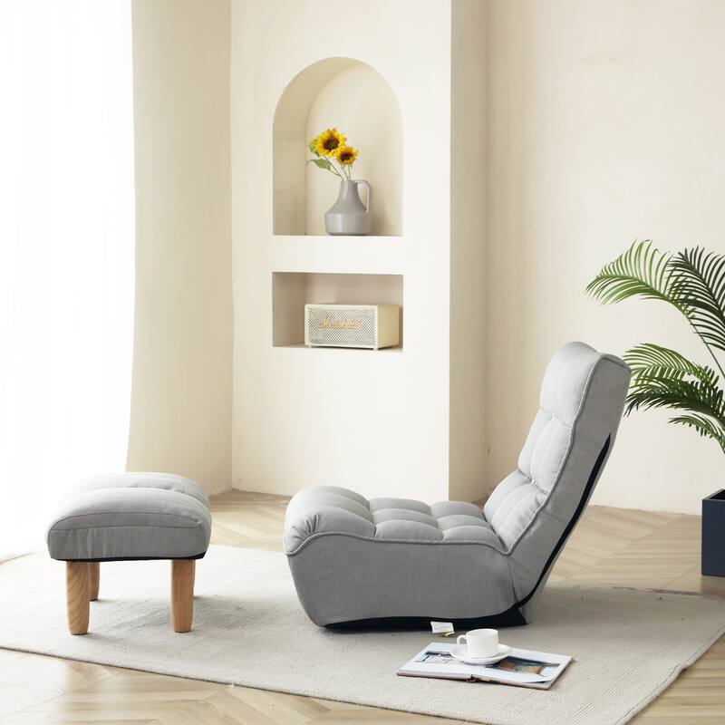 Lazy Sofa Recliner Gaming Chair Adjustable Floor Mat