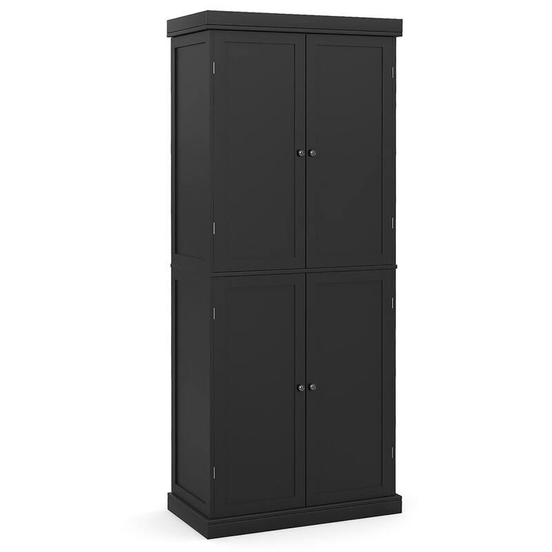 Gymax 72.5'' Kitchen Pantry w/4 Door 6-Tier Shelves Freestanding