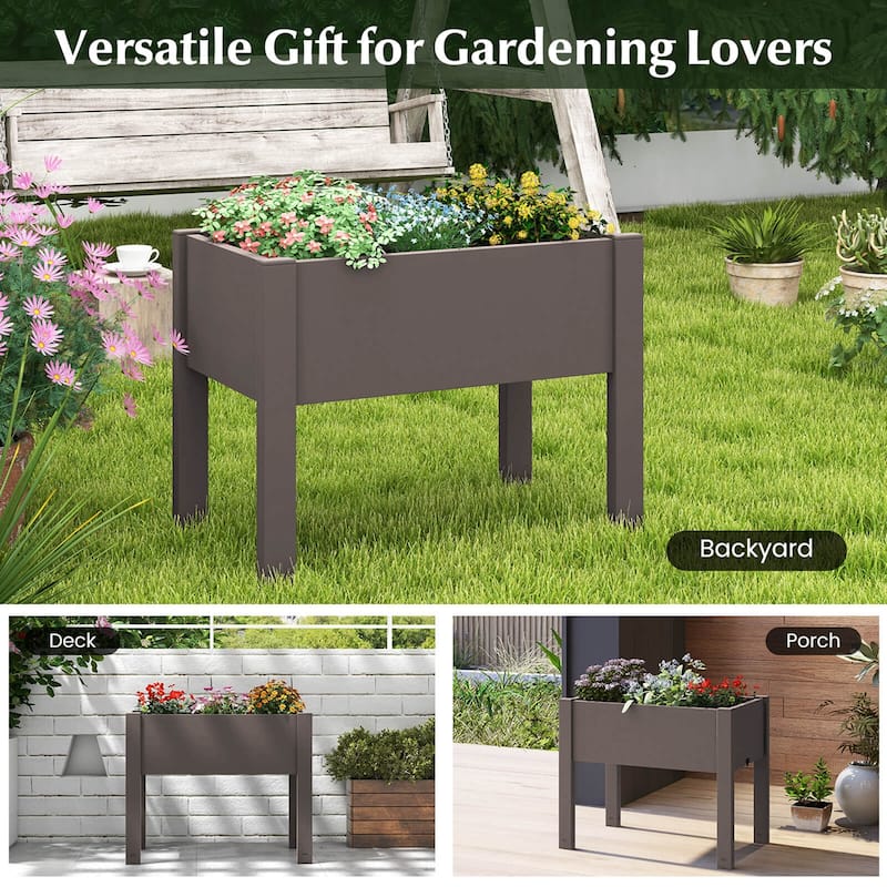 Costway Raised Garden Bed with Water Level Indicator Drainage Hole for - See Details