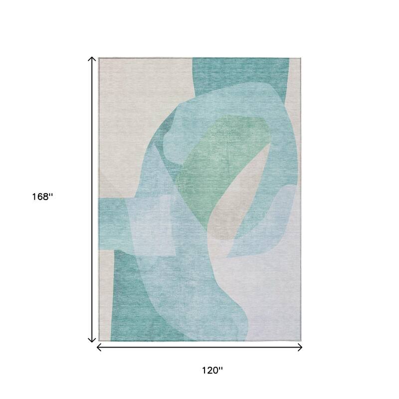 HomeRoots Abstract Transitional Rectangle Outdoor Rug