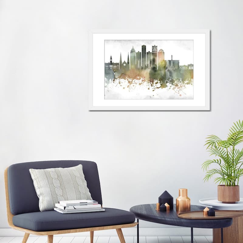 iCanvas "Detroit Skyline" by WallDecorAddict