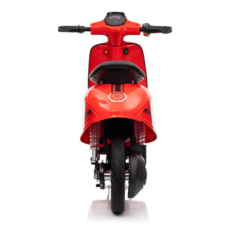 24V 250W Powerful Electric Scooter W/12" Air-Filled Tires,Hand Accelerator & Brake,Dual Rear Suspension,High/Low Speed