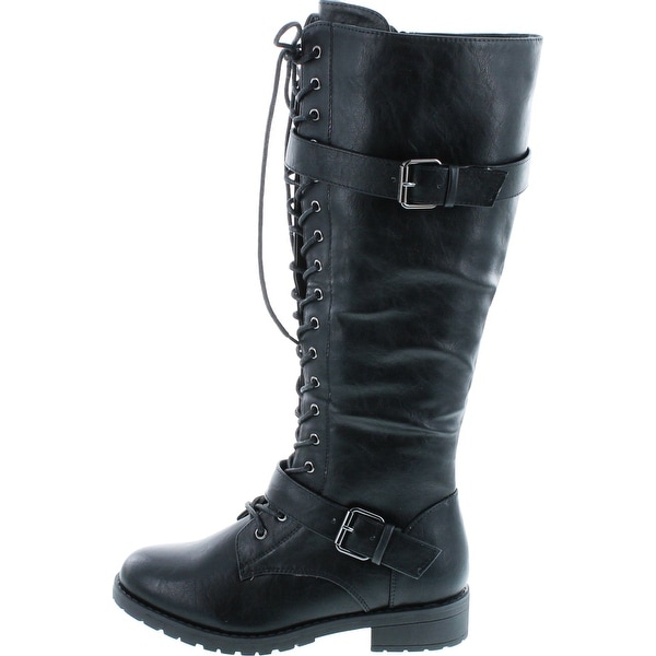 black knee high boots with heel