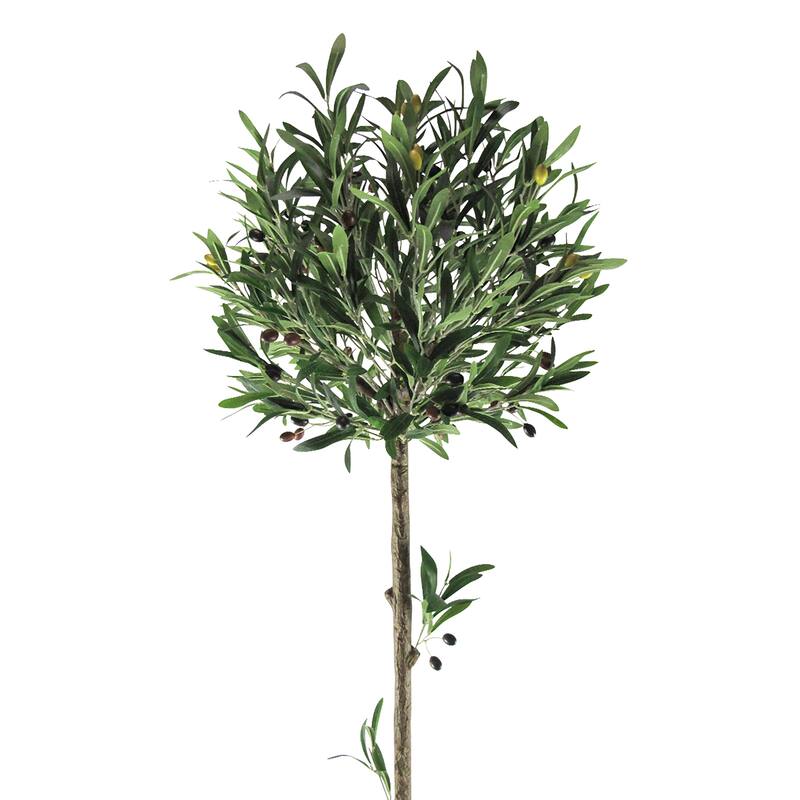 4ft Artificial Olive Tree Topiary Plant in Black Pot - 48" H x 18" W x 18" DP