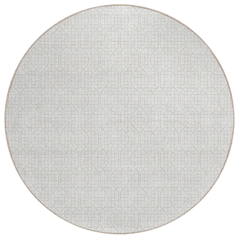 Machine Washable Indoor/ Outdoor Chantille Criss Cross Geo Rug