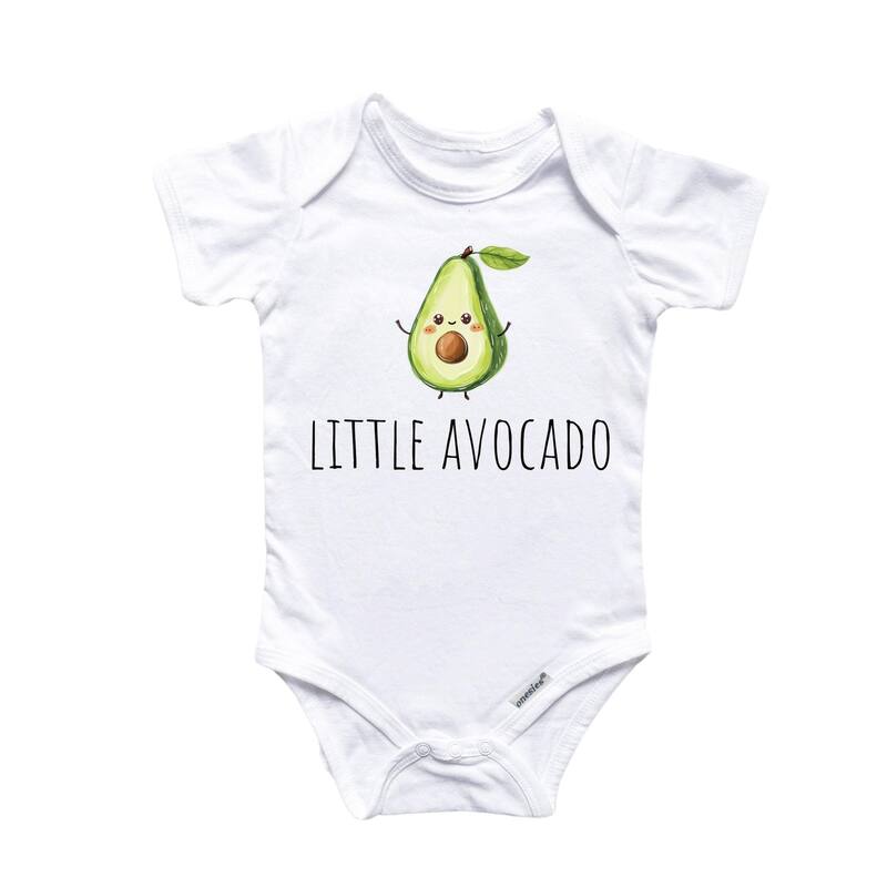 Avocado - Baby Boy Girl Clothes Infant Bodysuit Funny Cute Newborn - White - Newborn
